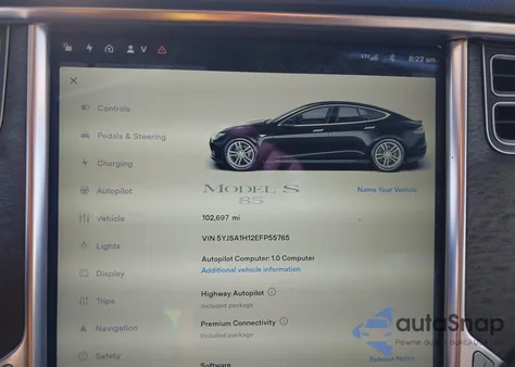 2014 Tesla Model S P85 из США, поврежденный, VIN 5YJSA1H12EFP55765